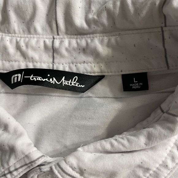 Travis Mathew Golf Polo Shirt Short Sleeve Active‎ Athleasure Pineapple Large - Picture 3 of 7